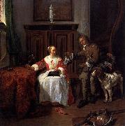 Gabriel Metsu The Hunter s Gift oil on canvas